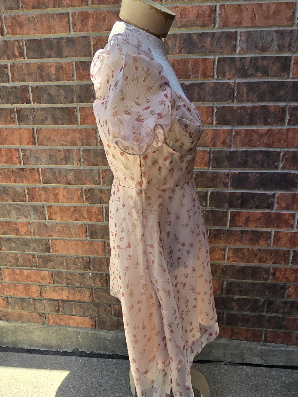 Cider Romantic Gestures Puff Sleeve Mini Dress S Fairy Whimsical Dainty - Picture 3 of 10
